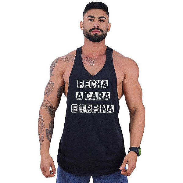 Regata Longline Super Cavada Masculina MXD Conceito Fecha a Cara e Treina