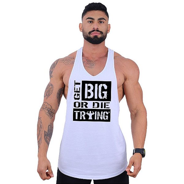 Regata Longline Super Cavada Masculina MXD Conceito Get Big Or Die Training