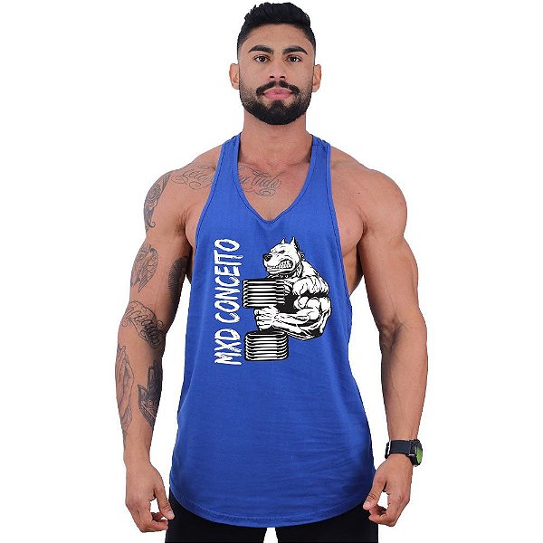 Regata Longline Super Cavada Masculina MXD Conceito Pitbull MXD