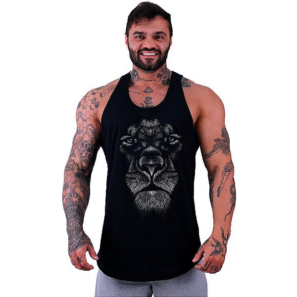 Regata Longline Masculina MXD Conceito Face Lion