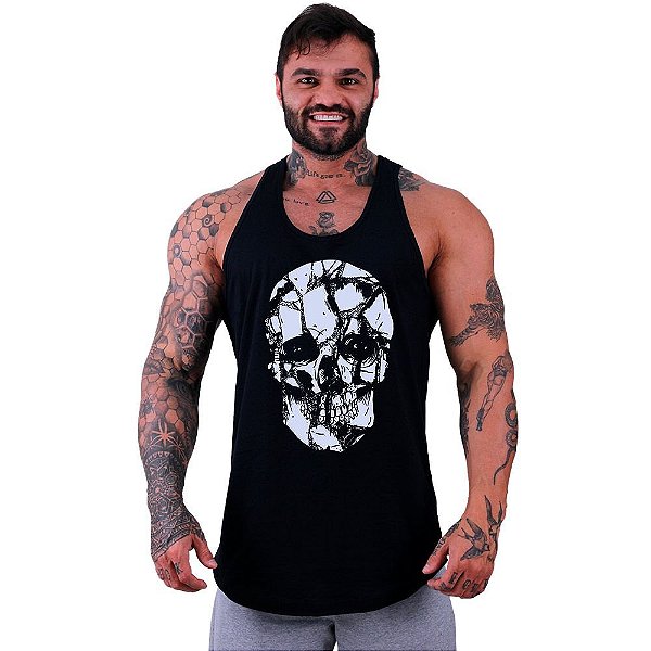 Regata Longline Masculina MXD Caveira Estilhaços