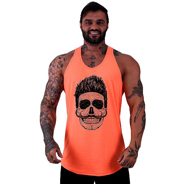 Regata Longline Masculina MXD Conceito Caveira Sorridente