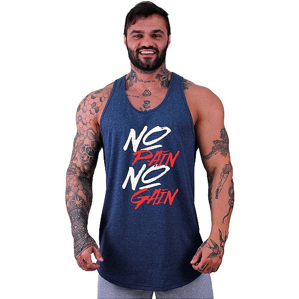 Regata Longline Masculina MXD Conceito No Pain No Gain