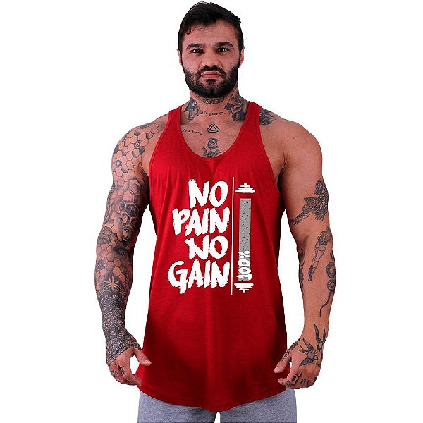 Regata Longline Masculina MXD Conceito No Pain No Gain 100%