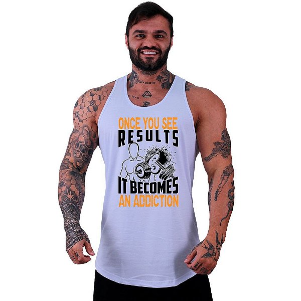 Regata Longline Masculina MXD Conceito Once You Results It Becomes an Addiction
