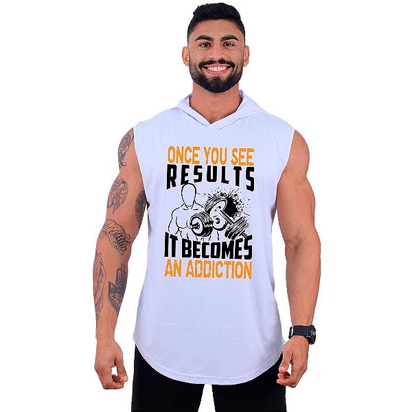 Regata Longline com Touca MXD Conceito Once You See Results It Becomes An Addictions
