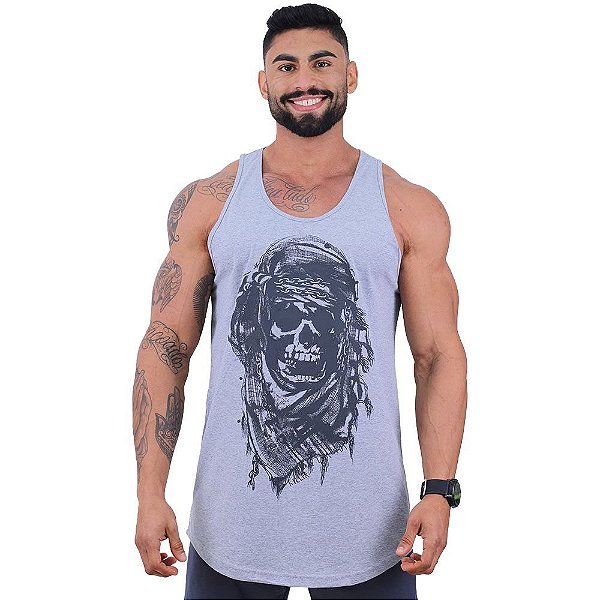 Regata Longline Masculina MXD Conceito Limitada Caveira do Saara
