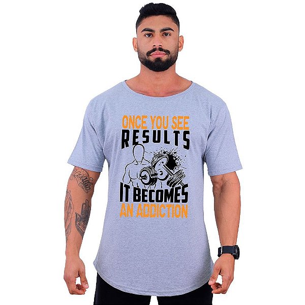 Camiseta Morcegão Masculina MXD Conceito Once You See Results It Becomes An Addiction