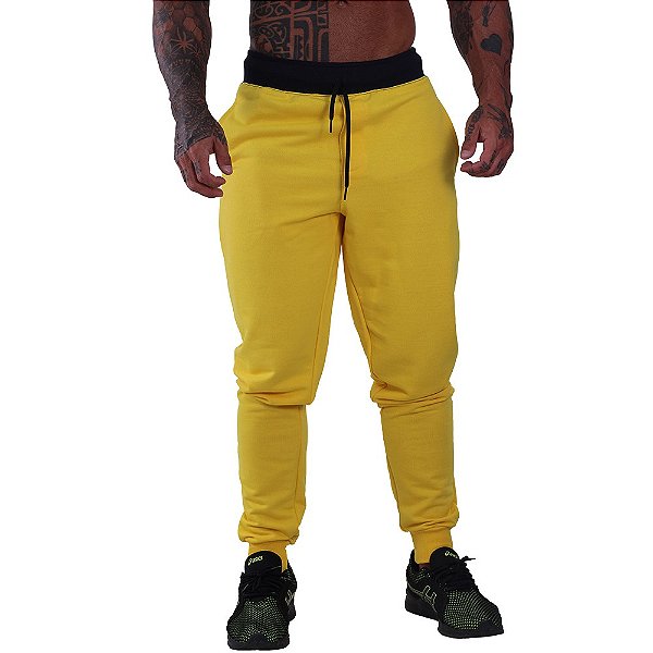 Calça Masculina Moletom MXD Conceito Amarelo Ouro