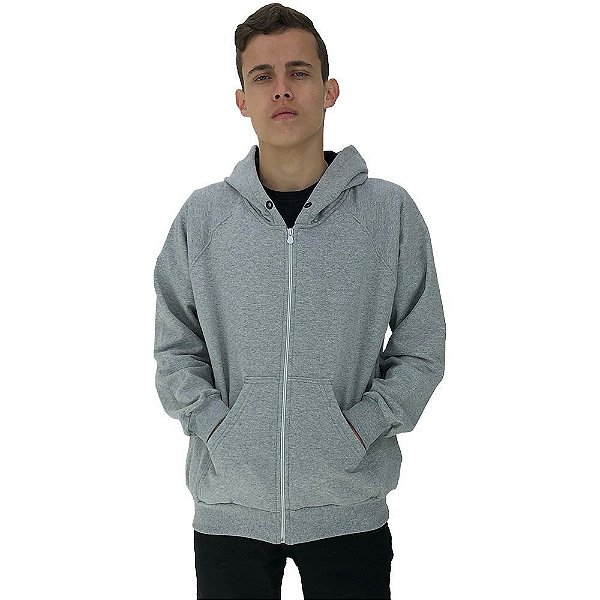 Jaqueta Moletom com Zíper Masculina MXD Conceito Mescla Tradicional