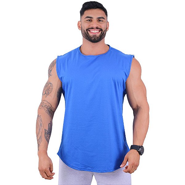 Regata Machão Longline Sem Manga MXD Conceito Azul Royal