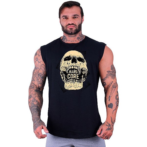 Regata Machão Longline Sem Manga MXD Conceito Caveira Hardcore