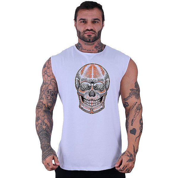 Regata Machão Longline Sem Manga MXD Conceito Caveira Pop