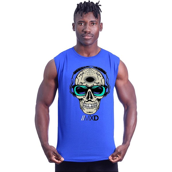Regata Machão Longline Sem Manga MXD Conceito Caveira Pop