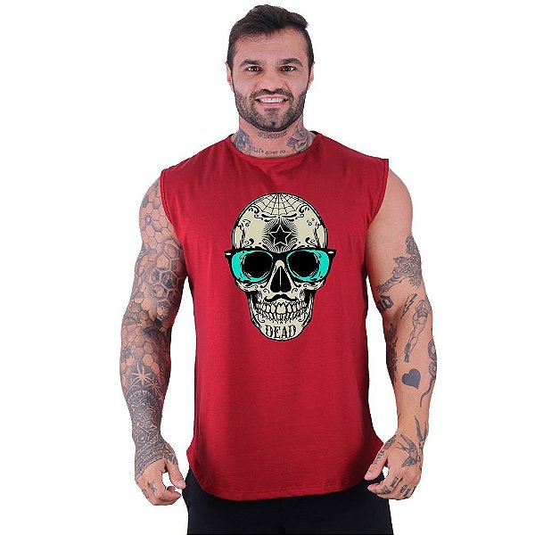 Regata Machão Longline Sem Manga MXD Conceito Caveira Pop