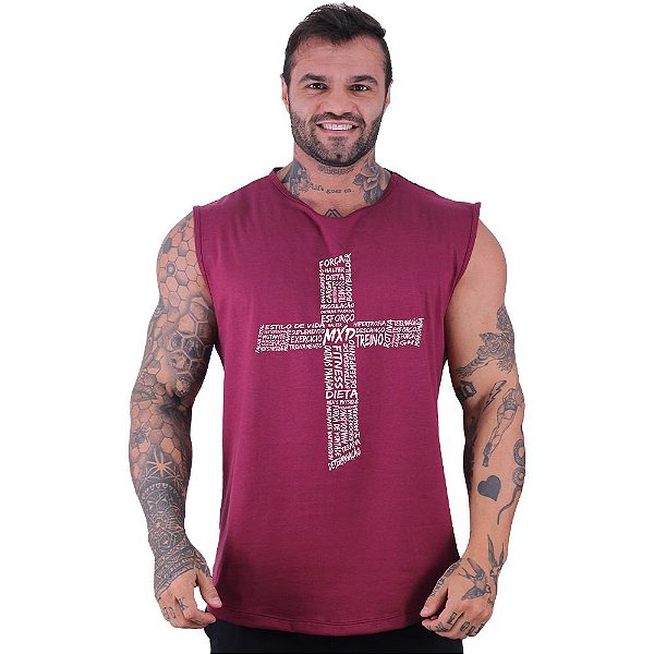 Regata Machão Longline Sem Manga MXD Conceito Cruz Motivacional