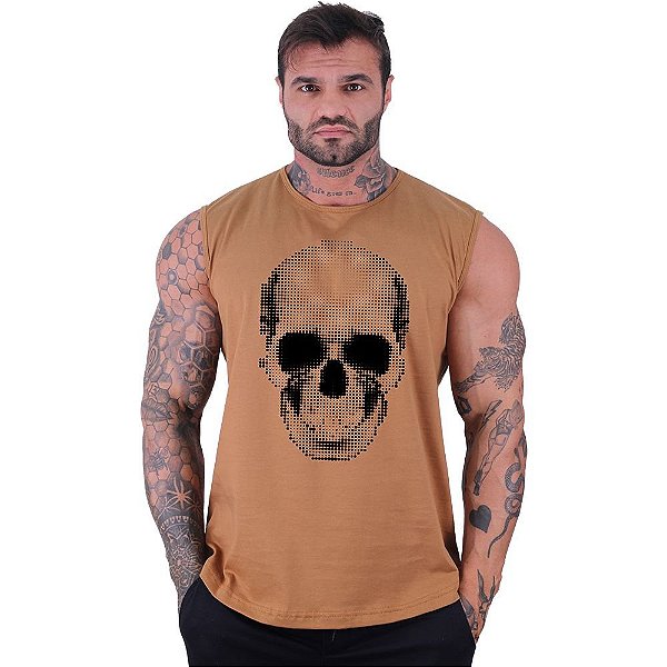 Regata Machão Longline Sem Manga MXD Conceito Efeito Caveira