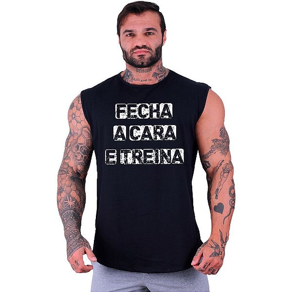 Regata Machão Longline Sem Manga MXD Conceito Fecha a Cara e Treina