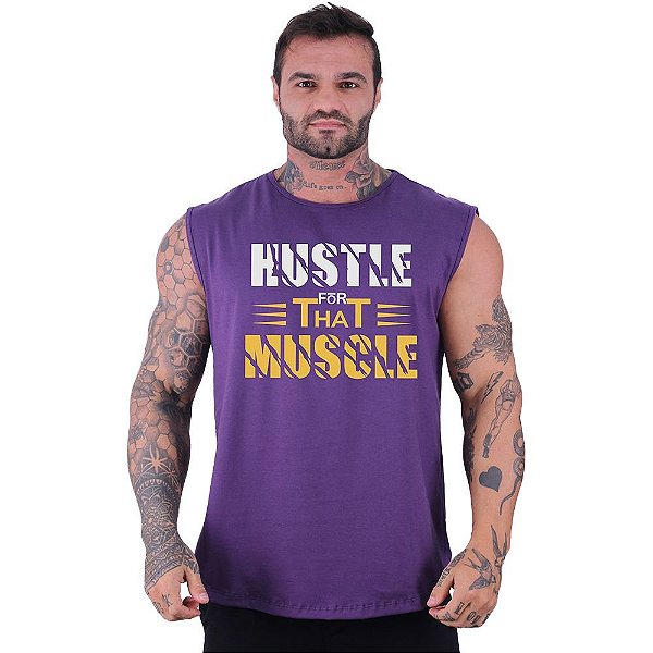 Regata Machão Longline Sem Manga MXD Conceito Hustle The Muscle