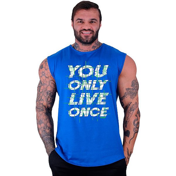 Regata Machão Longline Sem Manga MXD Conceito You Only Live Once