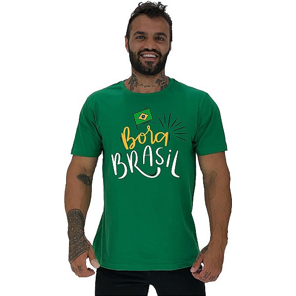 Camiseta Tradicional Masculina MXD Conceito Bora Brasil