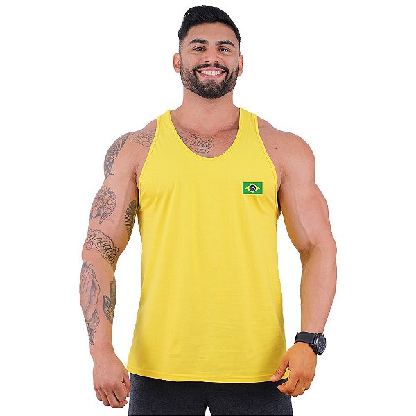 Regata Cavada Masculina MXD Conceito Bandeira Brasil