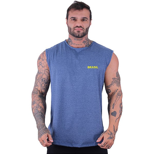 Regata Longline Machão Masculina MXD Conceito Brasil