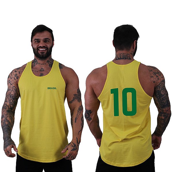 Regata Longline Masculina MXD Conceito Brasil e Número Dez
