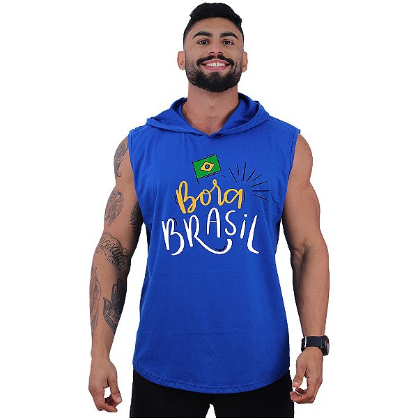 Regata Machão com Touca Masculina MXD Conceito Brasil Bora Brasil