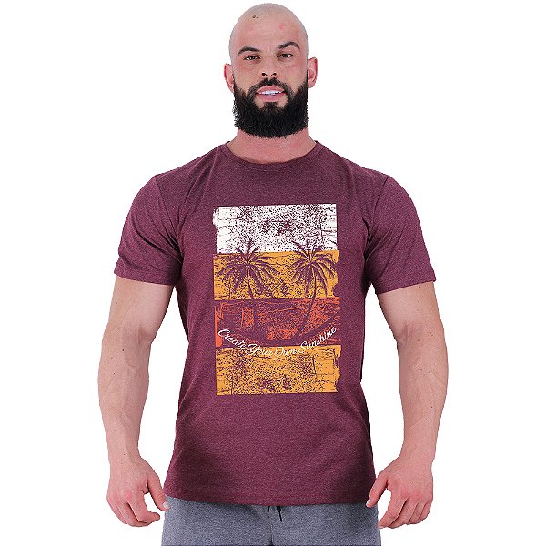 Camiseta Tradicional Masculina Manga Curta MXD Conceito Palm Island