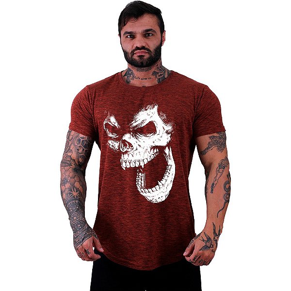 Camiseta Longline Manga Curta Alto Gorilla Skull