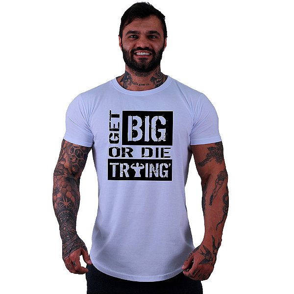 Camiseta Longline Manga Curta MXD Conceito Get Big Or Die Training