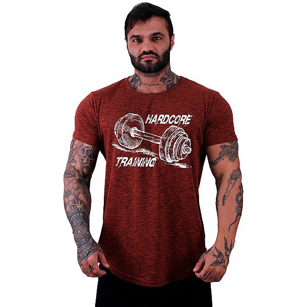 Camiseta Longline Manga Curta MXD Conceito Hardcore Training Halteres