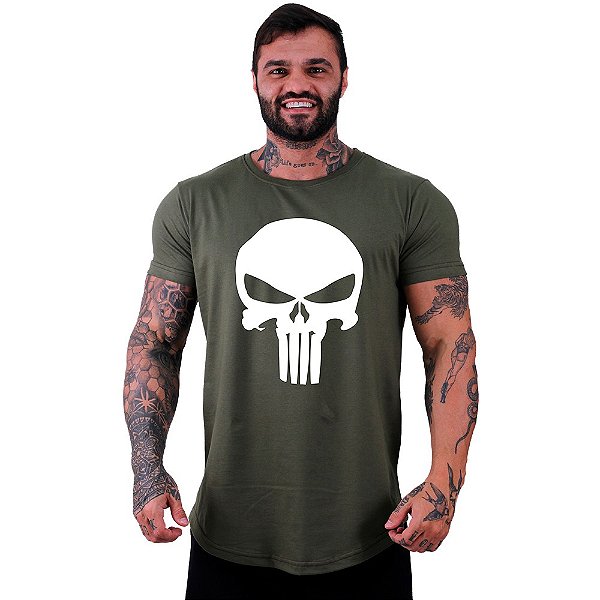 Camiseta Longline Manga Curta MXD Conceito Justiceiro