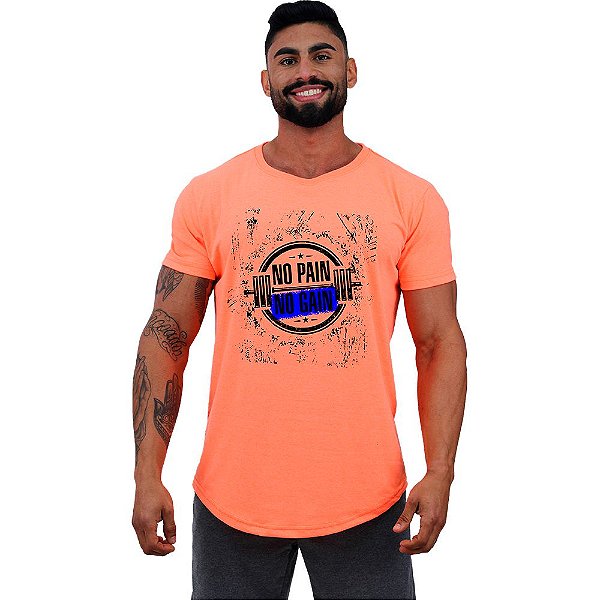 Camiseta Longline Manga Curta MXD Conceito No Pain No Gain