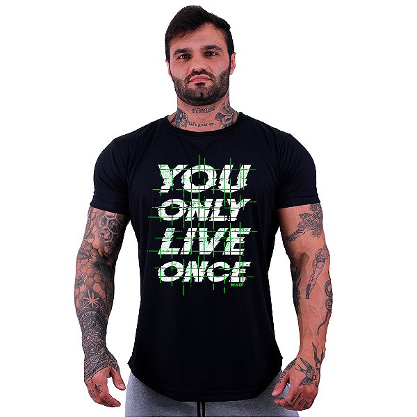 Camiseta Longline Manga Curta MXD Conceito You Only Live Once