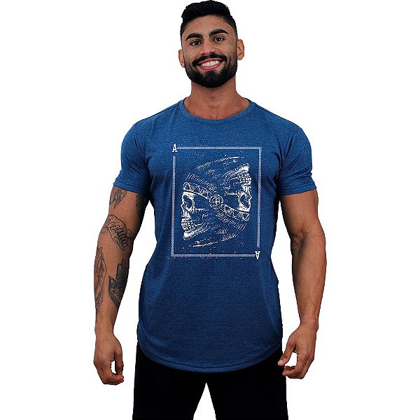Camiseta Longline Masculina Manga Curta MXD Conceito Ases Indígena