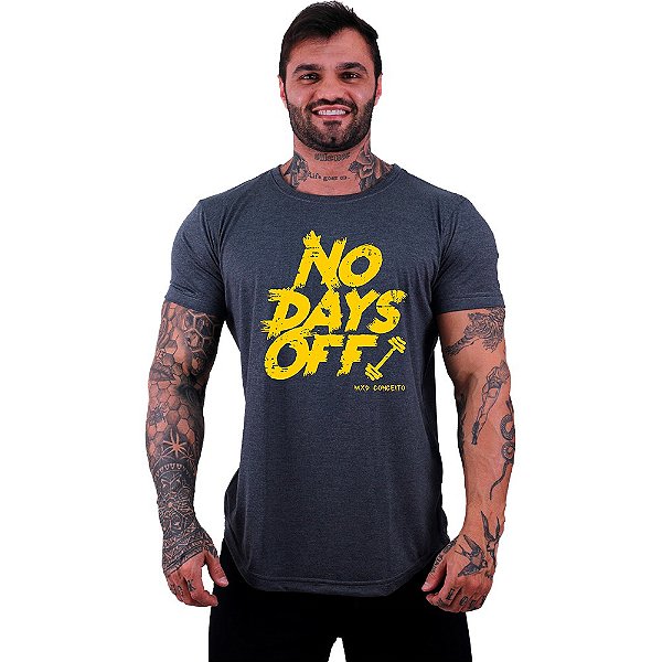 Camiseta Longline Masculina Manga Curta MXD Conceito No Days Off