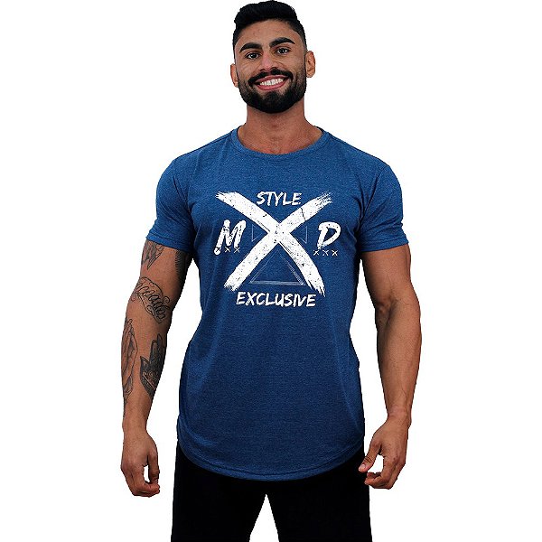 Camiseta Longline Masculina Manga Curta MXD Conceito Style Exclusive
