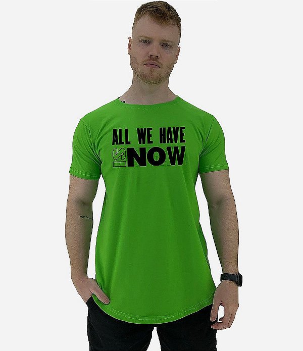 Camiseta Longline Masculina Manga Curta MXD Conceito Tudo Que Temos Agora
