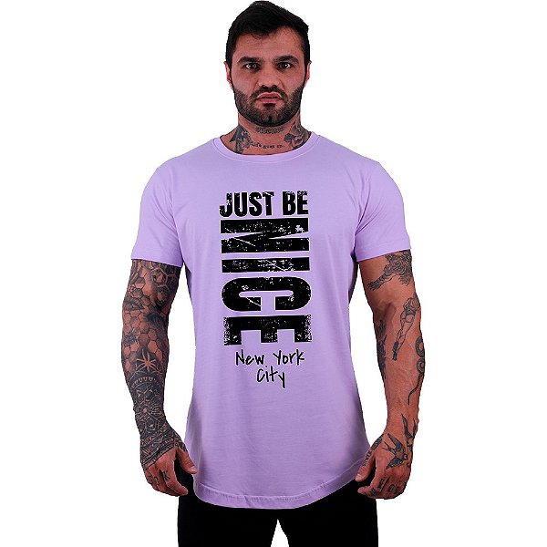 Camiseta Longline Masculina Manga Curta MXD Just Be Nice