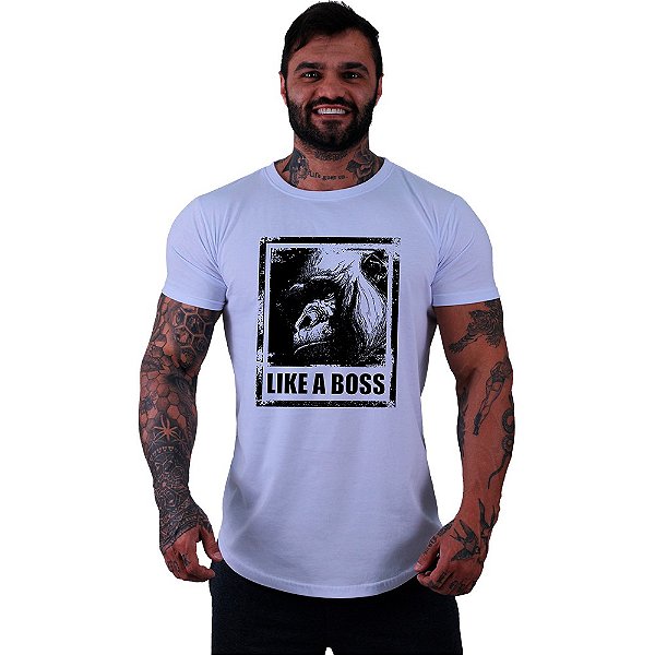 Camiseta Longline Masculina Manga Curta MXD Macaco Like A Boss