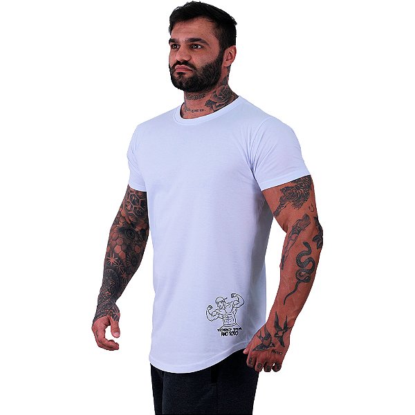 Camiseta Longline Masculina MXD Conceito Estampa Lateral Todo Dia Ano Todo