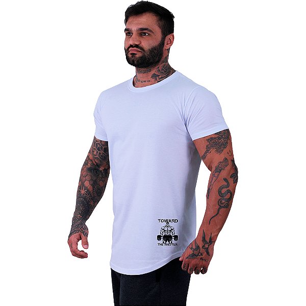 Camiseta Longline Masculina MXD Conceito Estampa Lateral To Ward The Sinister