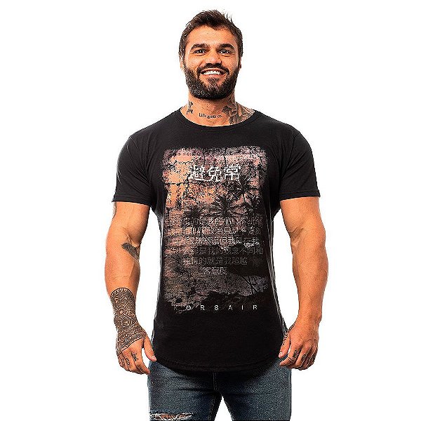 Camiseta Longline Masculina MXD Conceito Limitada Tokyo Beach