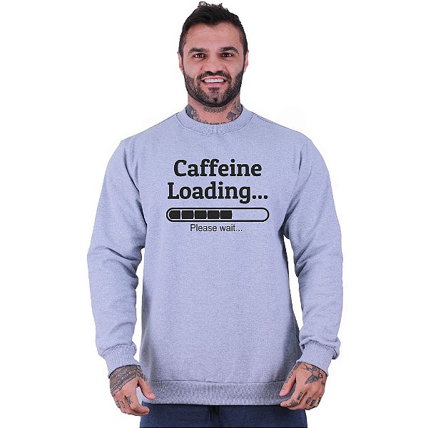 Blusa Moletom Basic Masculina MXD Conceito Sem Touca Caffeine Loading