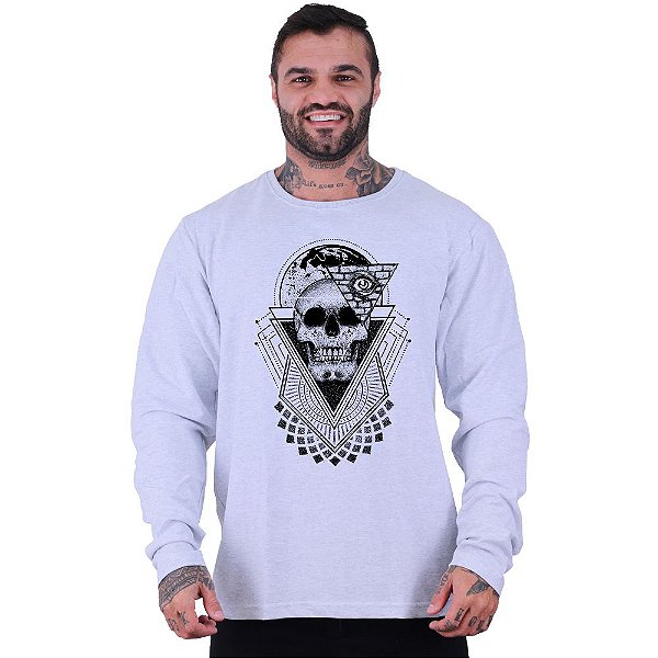 Blusa Moletom Basic Masculina MXD Conceito Sem Touca Caveira World