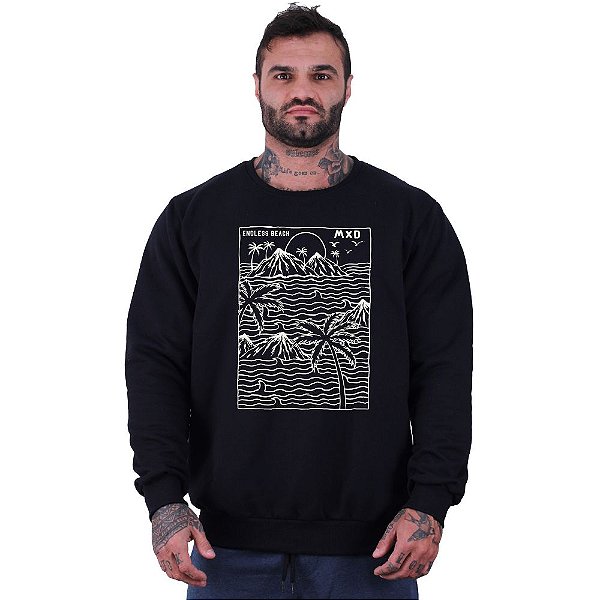 Blusa Moletom Basic Masculina MXD Conceito Sem Touca Endless Beach