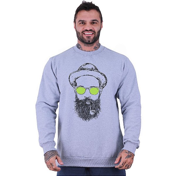 Blusa Moletom Basic Masculina MXD Conceito Sem Touca Hippie Style