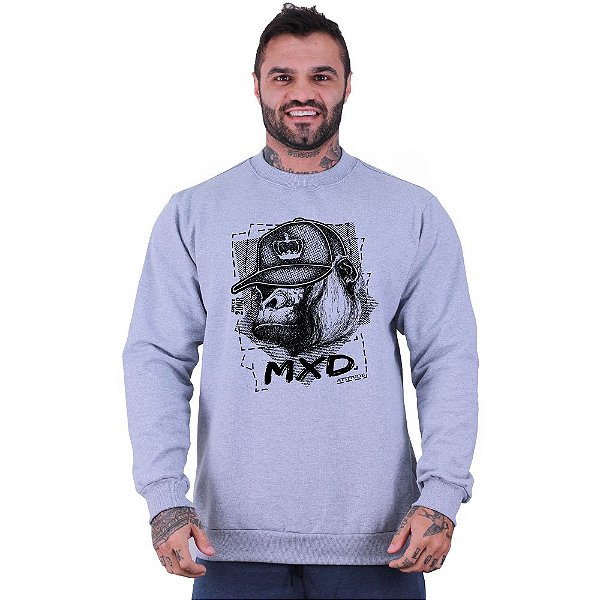 Blusa Moletom Basic Masculina MXD Conceito Sem Touca Monkey MXD